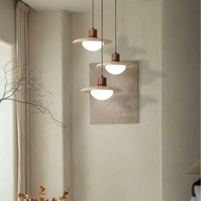 Travertijn Hanglamp - Luxe en Natuurlijk Design-light decor-De Bazelaar