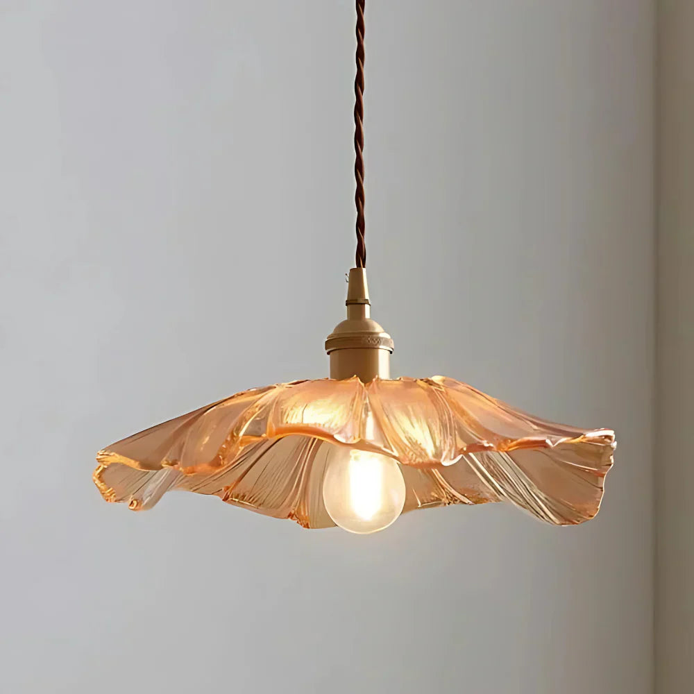 Vintage Lotus Glazen Hanglamp-light decor-De Bazelaar