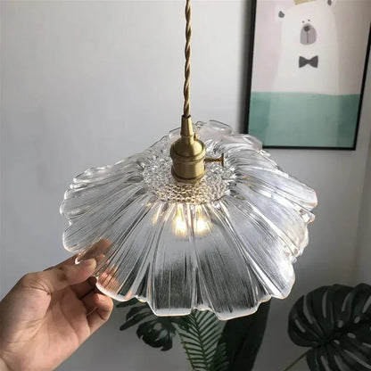 Vintage Lotus Glazen Hanglamp-light decor-De Bazelaar