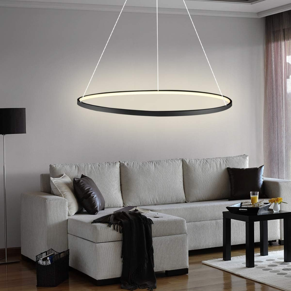 Elegante Cirkelformaat Hanglamp met Dimbare LED-light decor-De Bazelaar