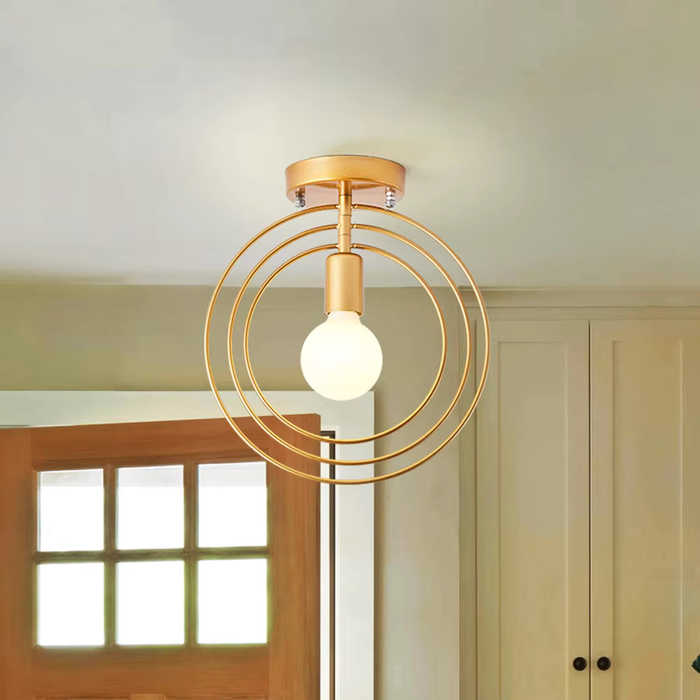 Luxe Gouden Ring Plafondlamp-light decor-De Bazelaar