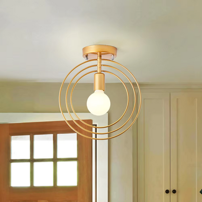 Luxe Gouden Ring Plafondlamp-light decor-De Bazelaar