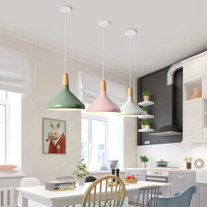 Conische Metalen Hanglamp Macaron - Minimalistisch en Stijlvol Description:-light decor-De Bazelaar