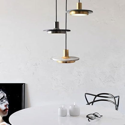 Elegante Moderne Hanglamp met Marmeren Afwerking-light decor-De Bazelaar