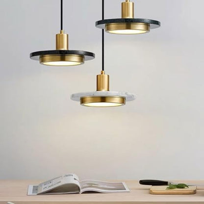 Elegante Moderne Hanglamp met Marmeren Afwerking-light decor-De Bazelaar