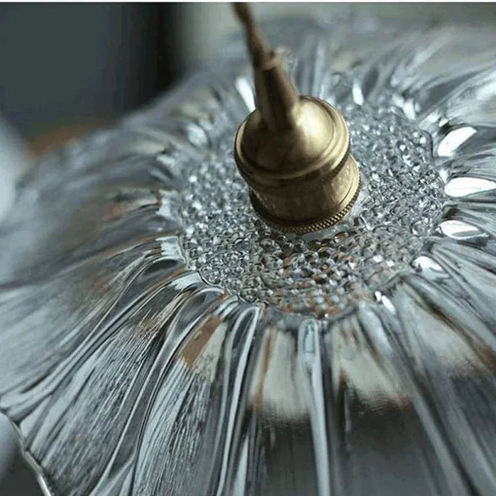 Vintage Lotus Glazen Hanglamp-light decor-De Bazelaar