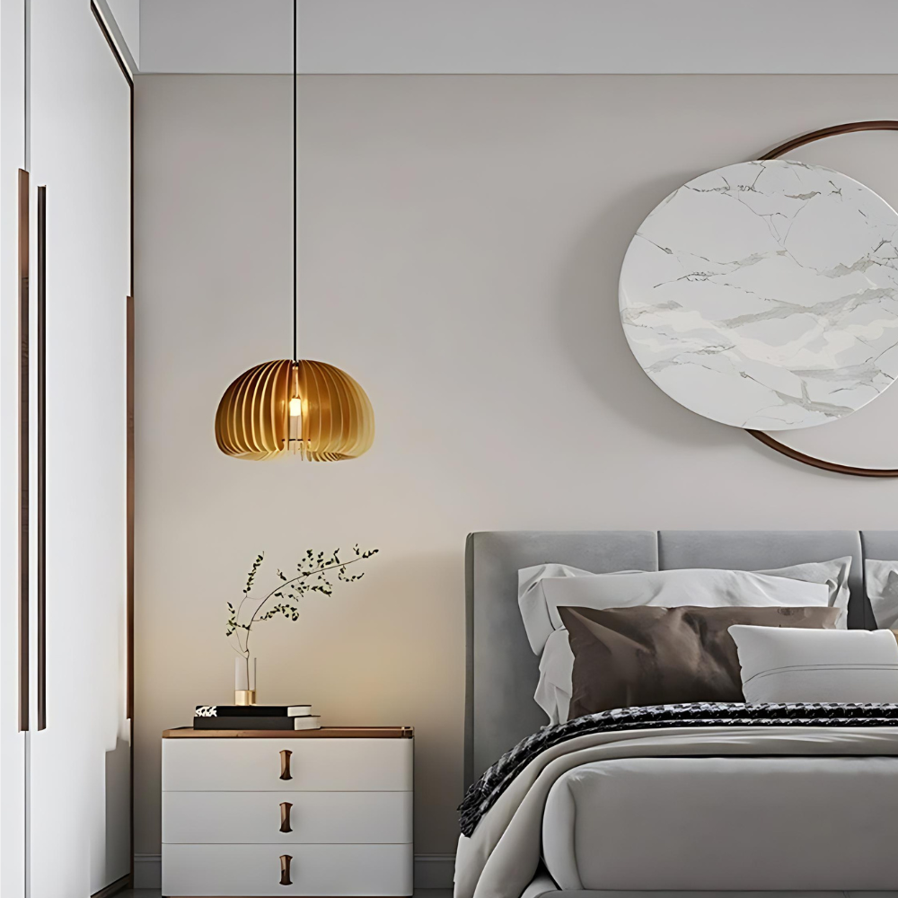 Moderne houten hanglamp Silver Sparkle-light decor-De Bazelaar