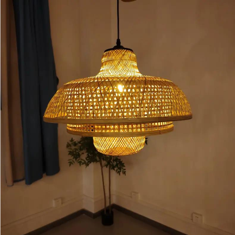 Hanglamp Melkweg – Art Deco Bamboe Design-light decor-De Bazelaar