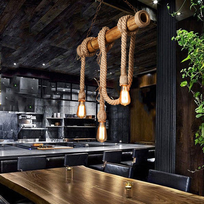 Verstelbare Industriële Bamboe Plafondlamp-light decor-De Bazelaar