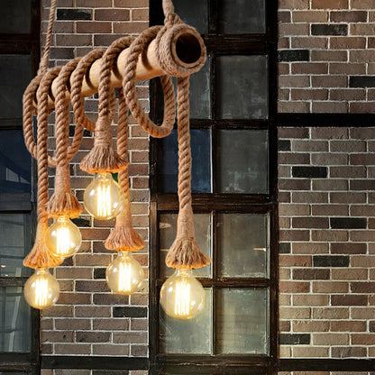 Verstelbare Industriële Bamboe Plafondlamp-light decor-De Bazelaar