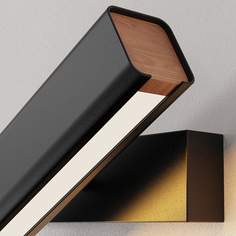 Moderne LED Wandlamp van Hout en Metaal-light decor-De Bazelaar