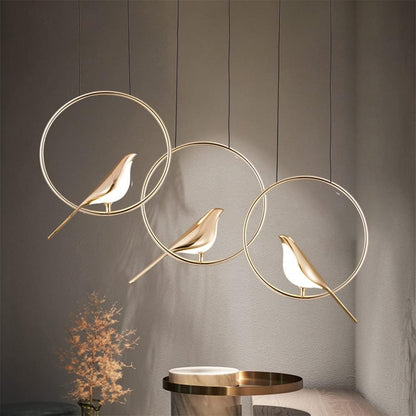 Hanglamp SkyLight met Vogelringen – Uniek en Vrolijk Design-Lamps-De Bazelaar