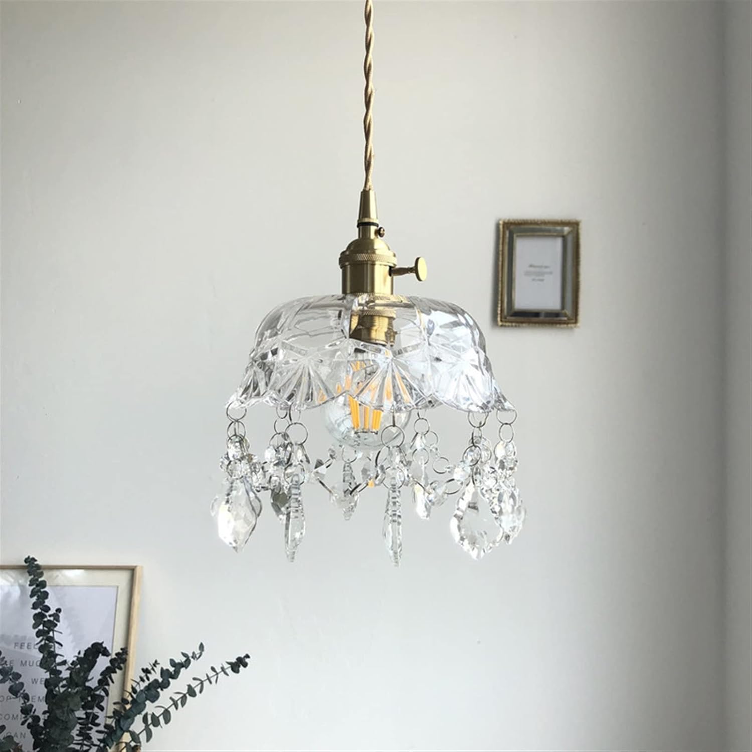 Retro Europese Glazen Hanglamp – Elegant en Tijdloos-light decor-De Bazelaar