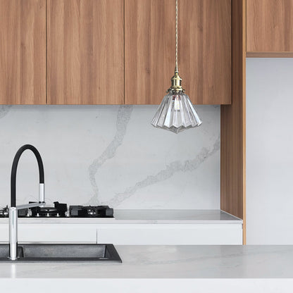 Moderne glazen diamant hanglamp-light decor-De Bazelaar