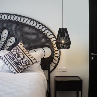 Handgemaakte Hanglamp van Papieren Touw-light decor-De Bazelaar