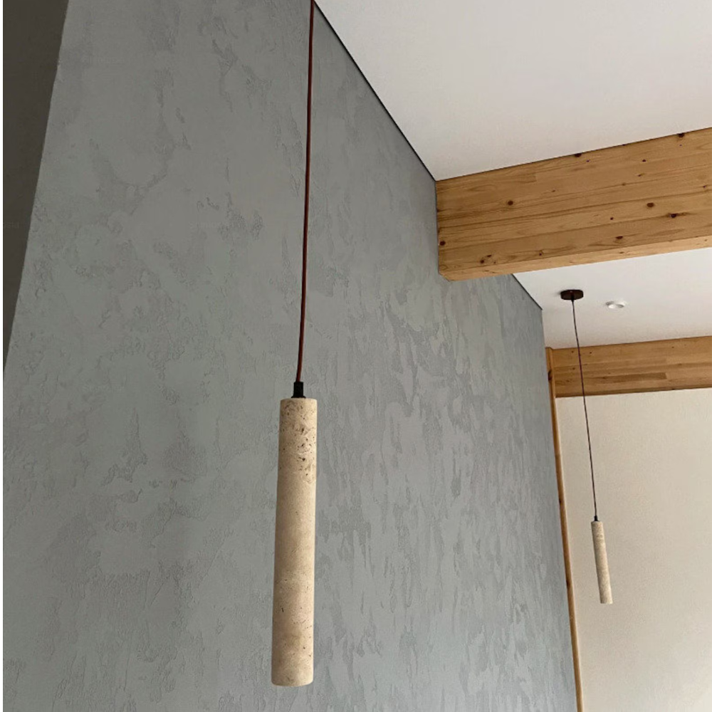 Travertin Hanglamp - Luxe en Elegantie-light decor-De Bazelaar