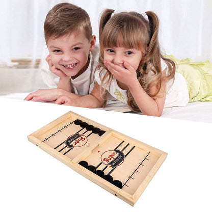 PlayFun - Dubbelzijdig Sling Puck Bordspel - Familieplezier voor Iedereen-Board Games-De Bazelaar