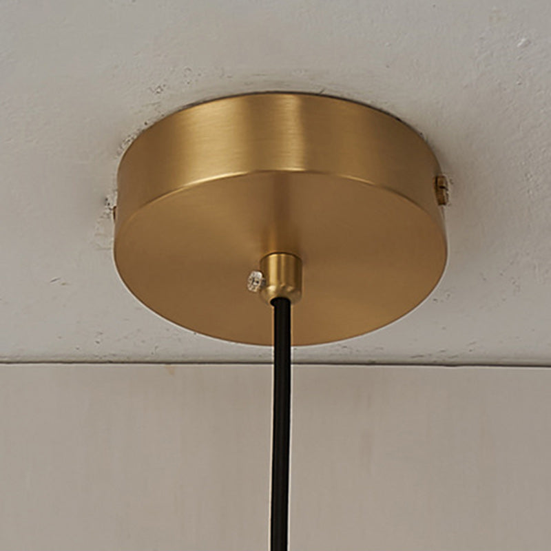 Scandinavische ronde LED hanglamp met koperen afwerking-light decor-De Bazelaar