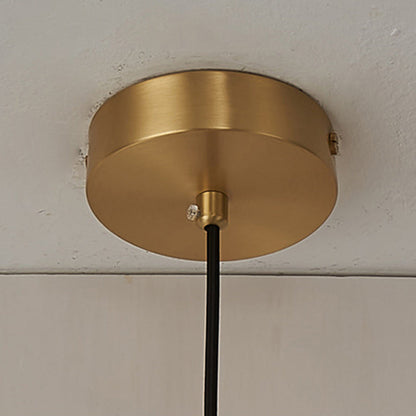 Scandinavische ronde LED hanglamp met koperen afwerking-light decor-De Bazelaar