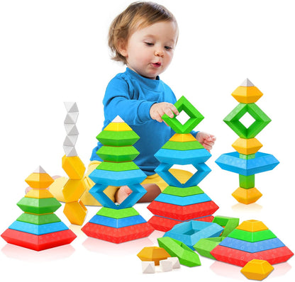 Educatieve Piramide Stapelblokken – Creatief, Veilig & Decoratief-Toys-De Bazelaar
