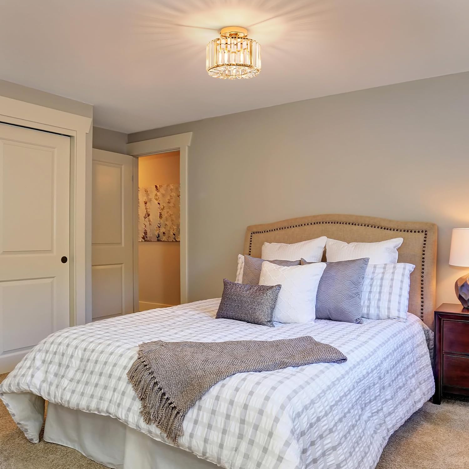 Elegante Kristallen Plafondlamp - Luxe en Stijlvol Ontwerp-light decor-De Bazelaar