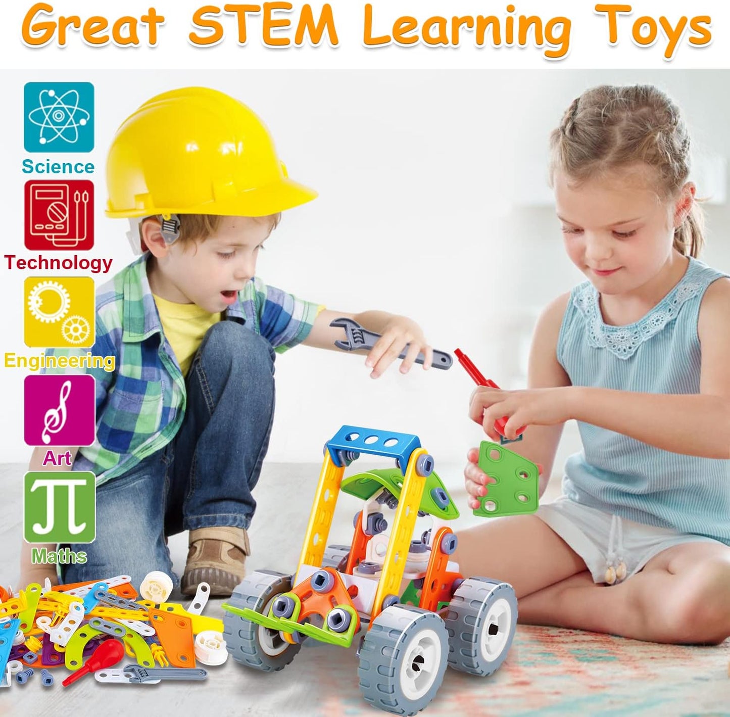 Bouwset voor Kinderen - Creatief Spelen - Ontwikkel Bouwvaardigheden-Educational Toys-De Bazelaar