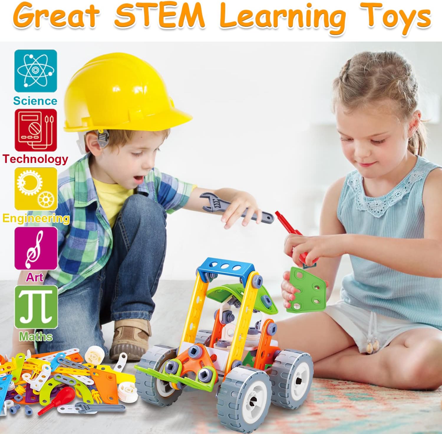 Bouwset voor Kinderen - Creatief Spelen - Ontwikkel Bouwvaardigheden-Educational Toys-De Bazelaar