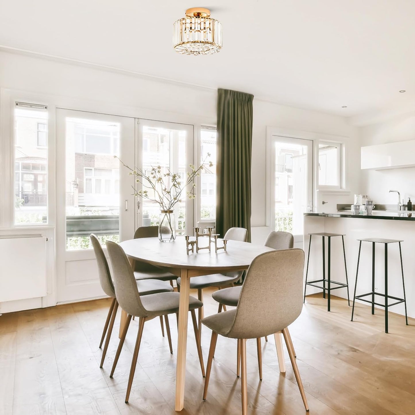 Elegante Kristallen Plafondlamp - Luxe en Stijlvol Ontwerp-light decor-De Bazelaar