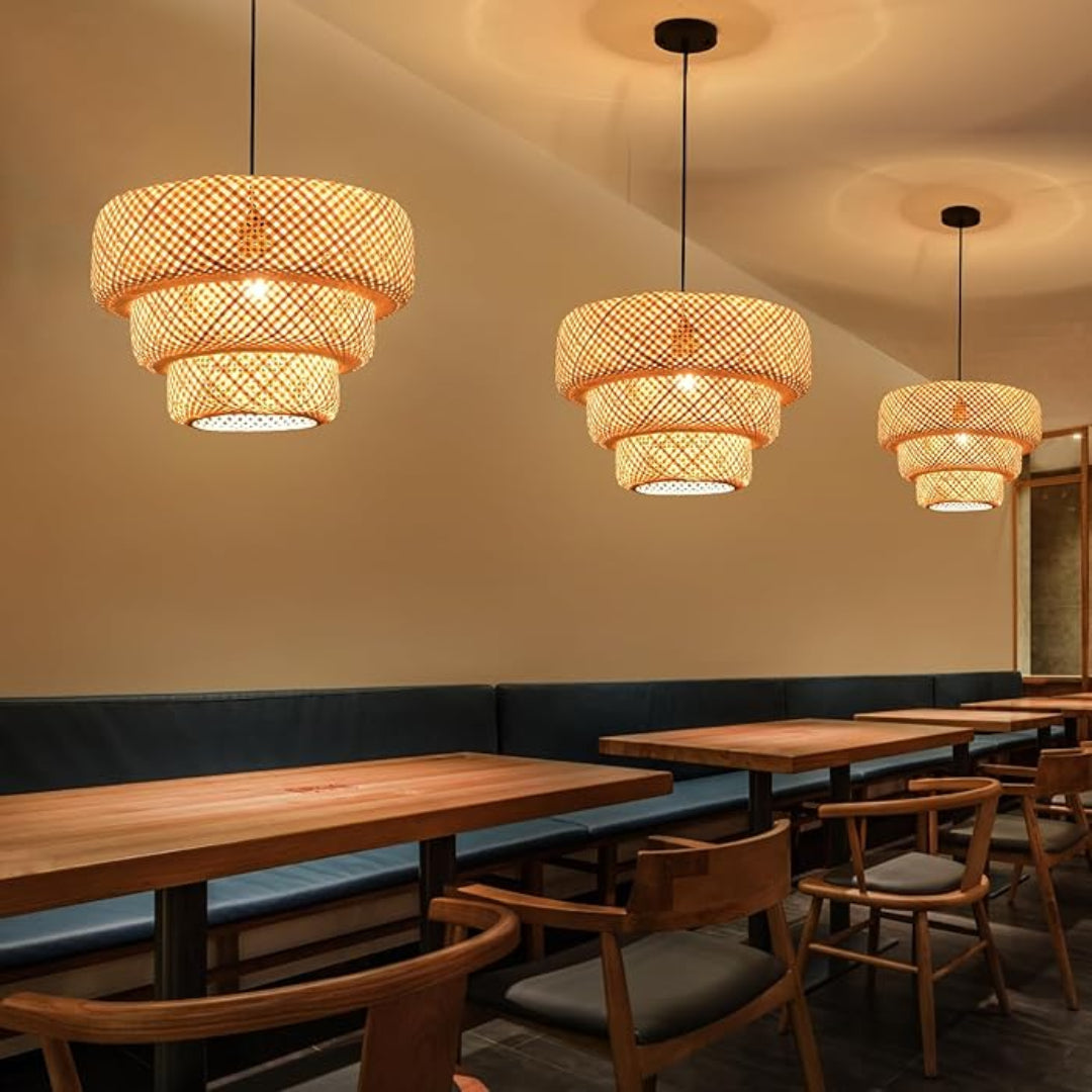 Boho Bamboe Kroonluchter – Stijlvolle Verlichting voor Elk Interieur