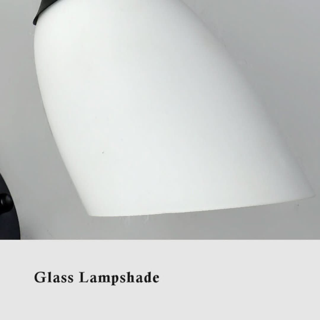 GloeiGlow - Moderne schuine, glockenförmige wandlamp met arm