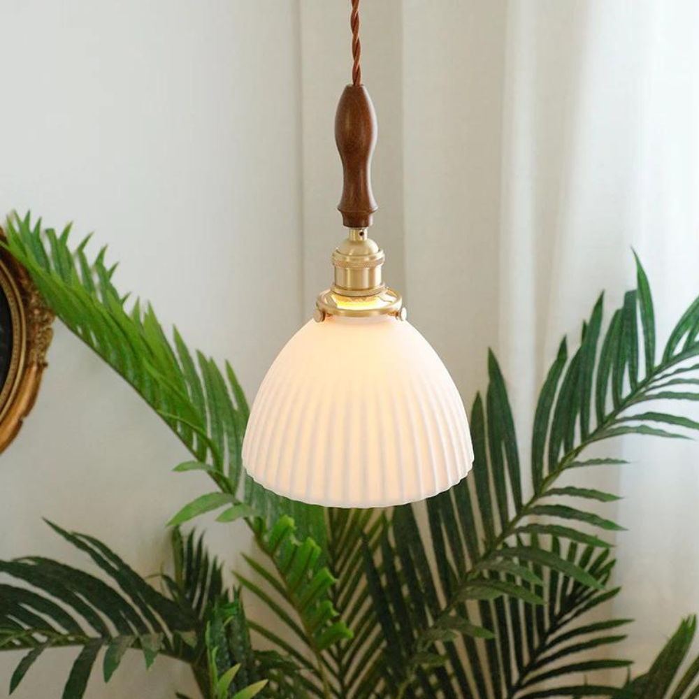 Vintage Keramische Hanglamp - The White Glow-light decor-De Bazelaar