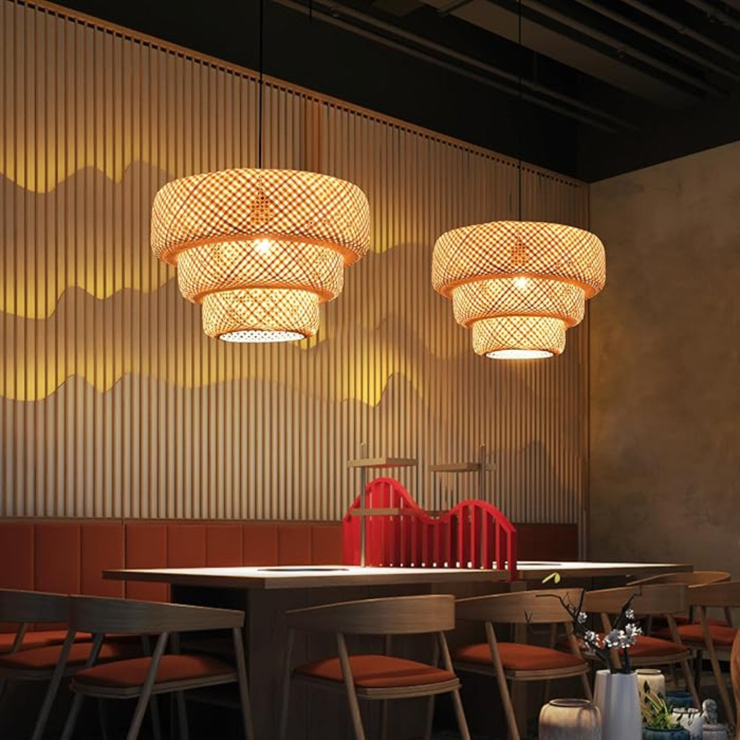 Boho Bamboe Kroonluchter – Stijlvolle Verlichting voor Elk Interieur