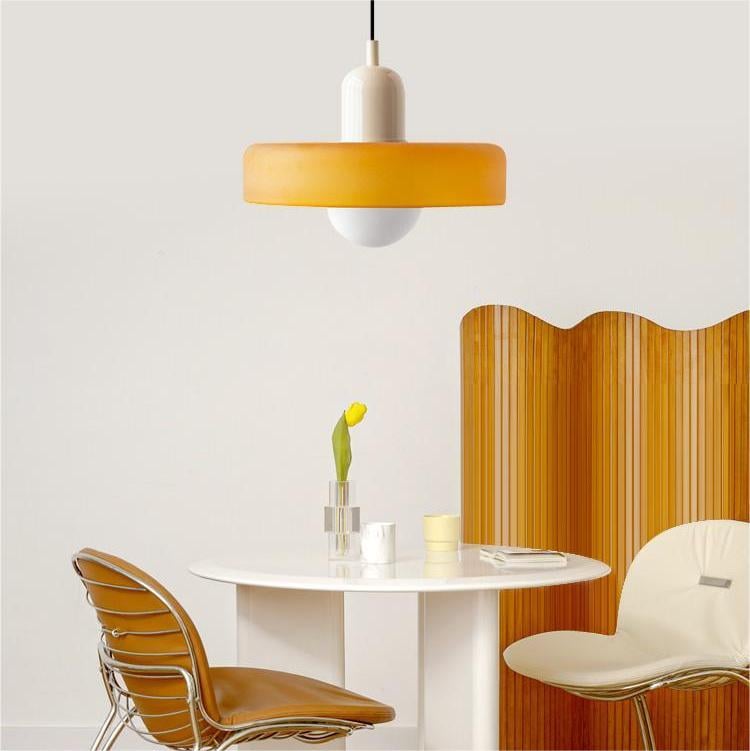 Bauhaus Hanglamp van Gekleurd Glas – Modern & Stijlvol-light decor-De Bazelaar