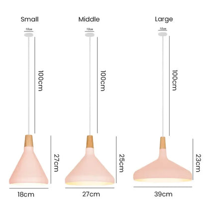 Conische Metalen Hanglamp Macaron - Minimalistisch en Stijlvol Description:-light decor-De Bazelaar