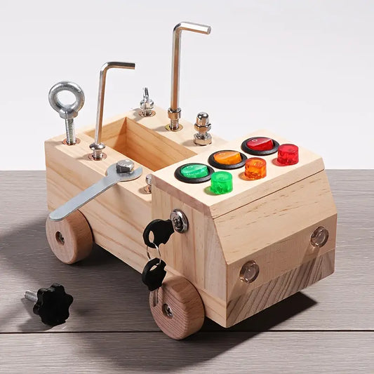 Montessori Busy Bord - Leer & Speel met LED's - Creatieve Ontwikkeling-Toys-De Bazelaar