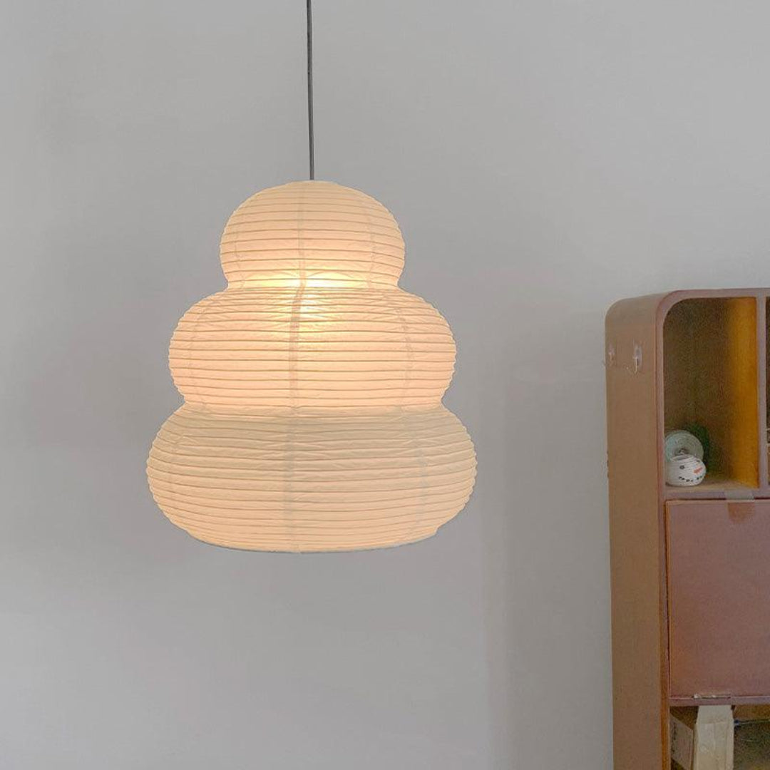 Akari Gourd Hanglamp – Handgemaakt met Natuurlijke Materialen