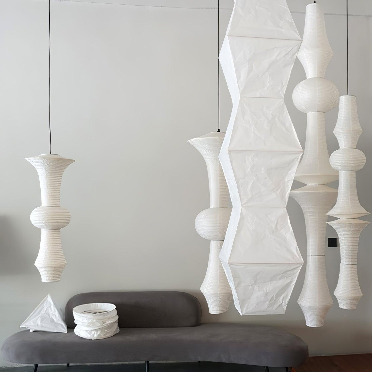 Akari Hanglamp – Handgemaakt Japans Design met Washi Papier-Lamps-De Bazelaar