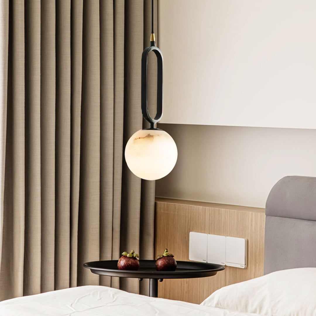 Ovale Alabaster Hanglamp – Elegante Verlichting voor Elke Ruimte