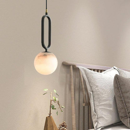 Ovale Alabaster Hanglamp – Elegante Verlichting voor Elke Ruimte