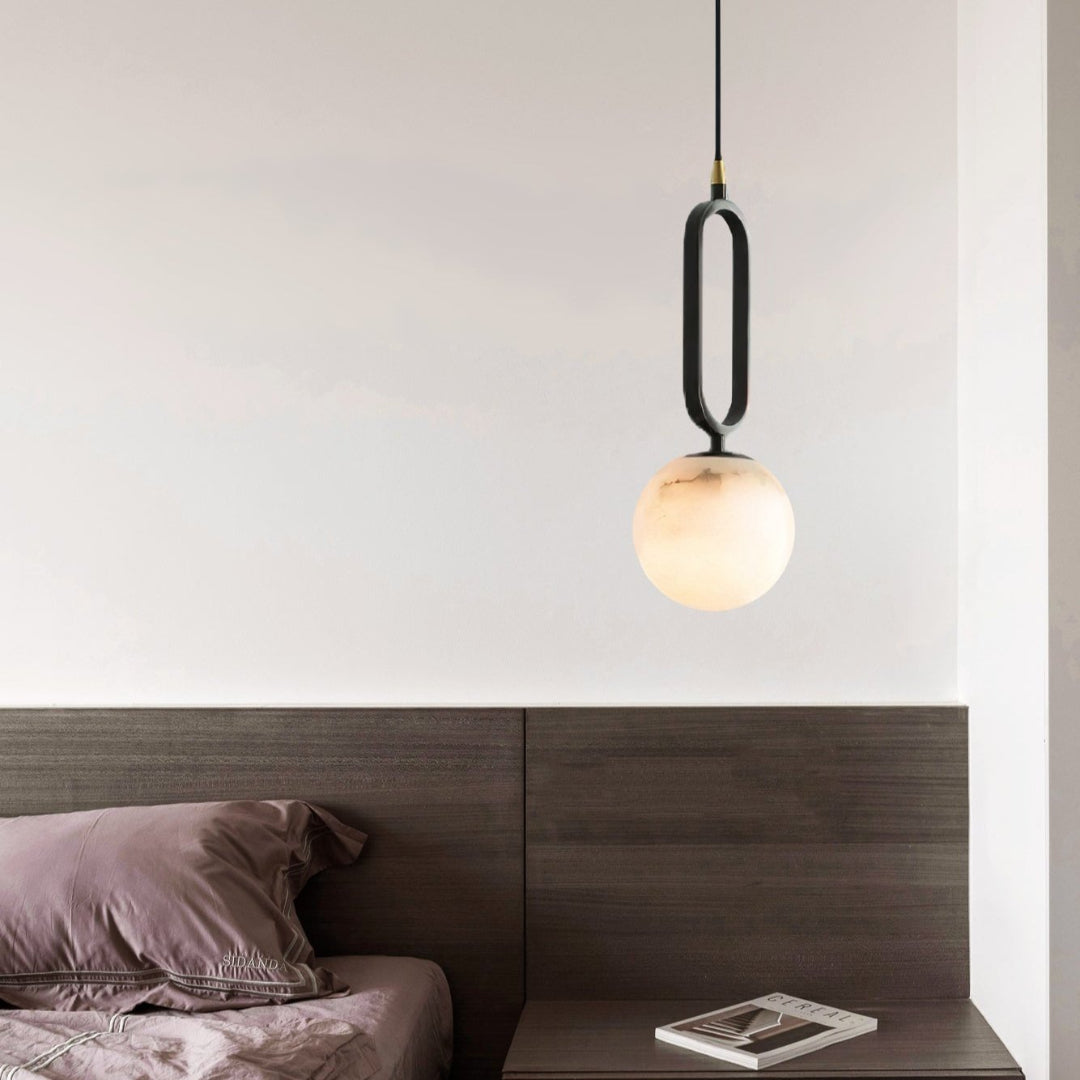 Ovale Alabaster Hanglamp – Elegante Verlichting voor Elke Ruimte
