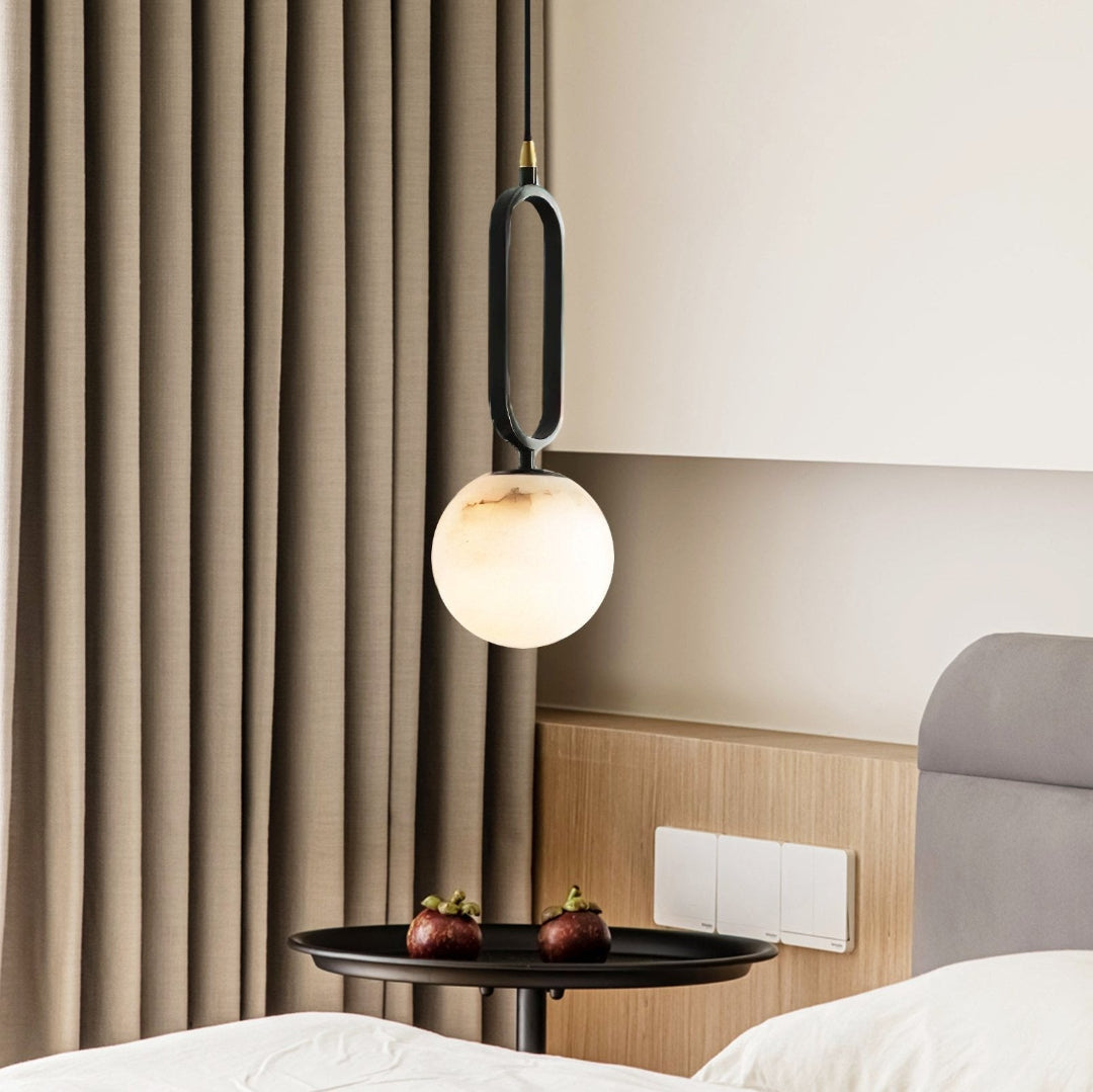 Ovale Alabaster Hanglamp – Elegante Verlichting voor Elke Ruimte