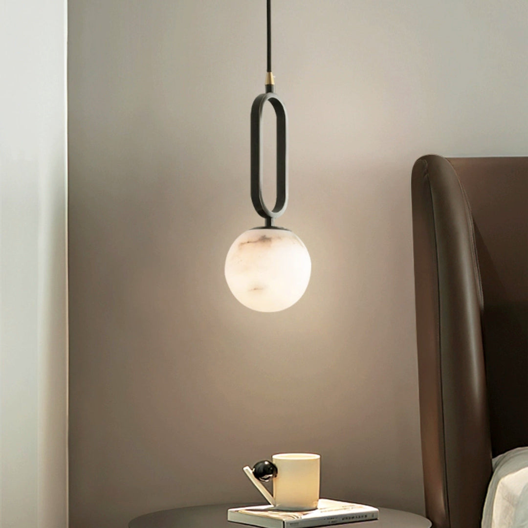 Ovale Alabaster Hanglamp – Elegante Verlichting voor Elke Ruimte
