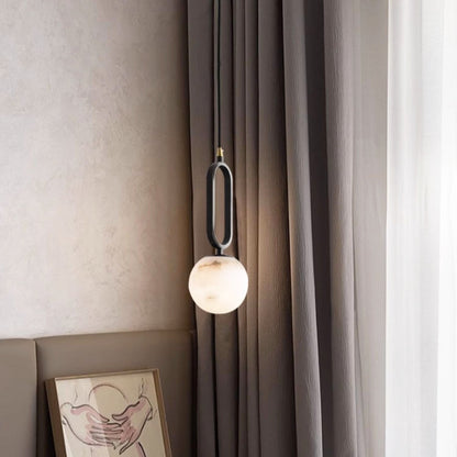 Ovale Alabaster Hanglamp – Elegante Verlichting voor Elke Ruimte