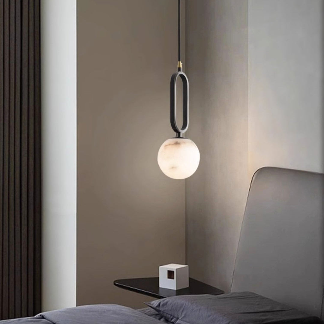 Ovale Alabaster Hanglamp – Elegante Verlichting voor Elke Ruimte