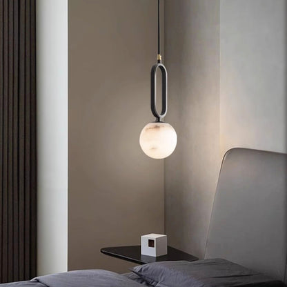 Ovale Alabaster Hanglamp – Elegante Verlichting voor Elke Ruimte