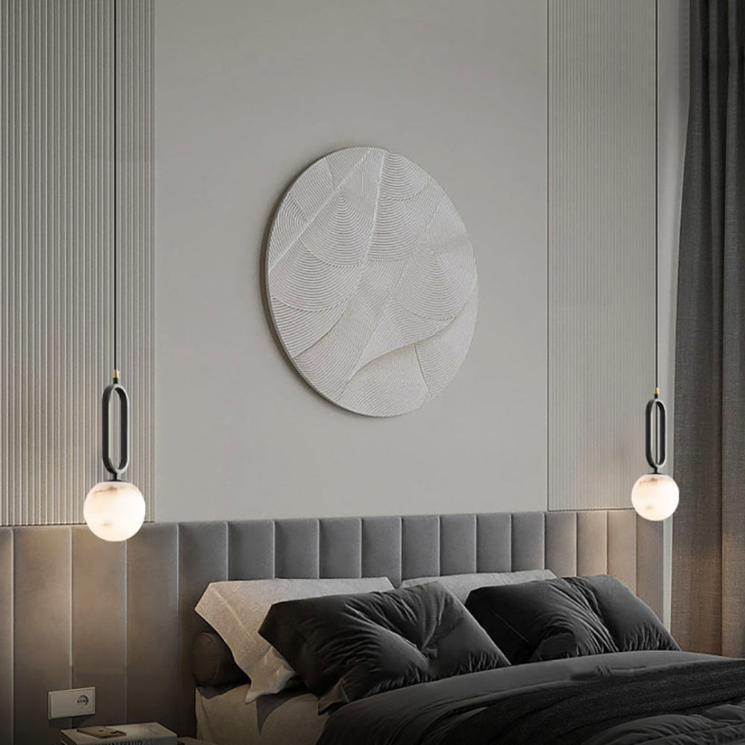Ovale Alabaster Hanglamp – Elegante Verlichting voor Elke Ruimte