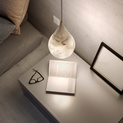 Luxe Alabaster Regen Druppel Hanglamp – Moderne LED Kroonluchter