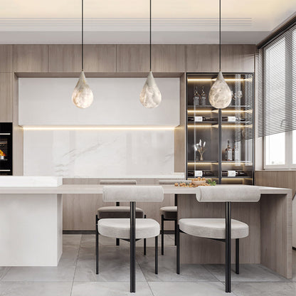 Luxe Alabaster Regen Druppel Hanglamp – Moderne LED Kroonluchter