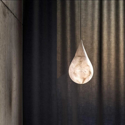Luxe Alabaster Regen Druppel Hanglamp – Moderne LED Kroonluchter
