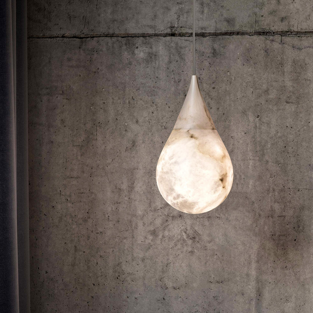Luxe Alabaster Regen Druppel Hanglamp – Moderne LED Kroonluchter